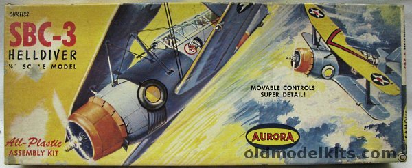 Aurora 1/48 Curtiss SBC-3 Helldiver, 117-98 plastic model kit